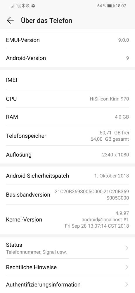 honor Play Systeminformationen 2